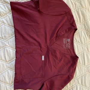 FIGS XL maroon caterina top